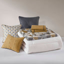 Cirque - 8 Piece Queen Oversized Duvet Style Comforter Set - Gold
