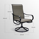 Steel Indoor Outdoor Dining Chair (Set of 2) - Gray And Black
