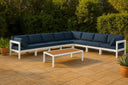 Nizuc - Outdoor Patio 8 Piece Modular Sectional With White Frame - Meridian Furniture - Stationary Sectionals- Elite Enclave Home