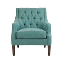 Qwen - Button Tufted Accent Chair - Teal - Madison Park - Accent Chairs - Elite Enclave Home
