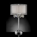 Chic Tall Table Lamp With Crystal Accents And Silver Shade - Silver