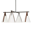 Reins - Accent Straps 4 Light Chandelier - Black
