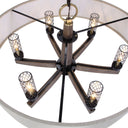 Woodall - 6 Light Drum Chandelier - Light Brown