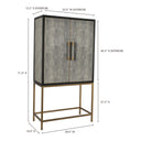 Mako - Bar Cabinet - Gray - Moe's Home Collection - Wine Cabinets - Elite Enclave Home