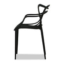 Heavy Duty Plastic Indoor Outdoor Dining Chair - Black