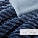 Avril - King/California King Fluffy Ribbed Plush Comforter Set - Blue Ombre - Intelligent Design - Comforters & Sets - Elite Enclave Home