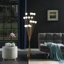 Contemporary Multi Light LED Floor Lamp - Golden Chrome - HomeRoots - Floor Lamps - Elite Enclave Home
