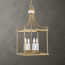 Montreal - 4 Light Brass Lantern Pendant - Gold