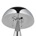 Iron USB Table Lamp With Silver Metallic Dome Shade - Silver Metallic