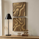 Golden Terrain - Wooden Wall Decor (Set of 2) - Brown / Gold - Uttermost - Wall Decor - Elite Enclave Home