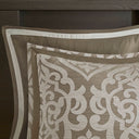 Odette - California King 8 Piece Comforter Set - Tan
