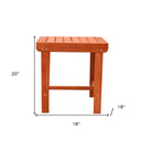 Square Solid Wood Outdoor Side Table - Brown