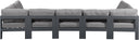 Nizuc - Outdoor Patio 7 Piece Modular Sectional With Gray Frame - Meridian Furniture - Stationary Sectionals- Elite Enclave Home