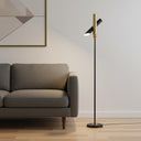 Metal LED Torchiere - Black - HomeRoots - Floor Lamps - Elite Enclave Home