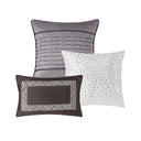 Rhapsody - California King 7 Piece Comforter Set - Gray / Taupe