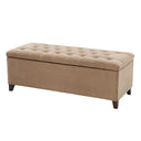 Shandra - Tufted Top Storage Bench - Sand - Madison Park - Storage Benches - Elite Enclave Home
