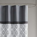 Donnell - Embroidered And Pieced Shower Curtain - Black / Gray - 510 Design - Shower Curtains - Elite Enclave Home
