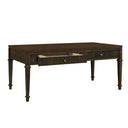 Kenna - Fluted 2 Drawer Coffee Table - Brown - Martha Stewart - Coffee Tables - Elite Enclave Home