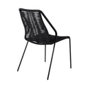 22" Metal Outdoor Dining Chair (Set of 2) - Black