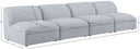 Miramar - 4 Seat Armless Modular Sofa - Meridian Furniture - Stationary Sectionals - Elite Enclave Home