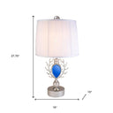 Dazzling Faux Turquoise Pendent Table Lamp - Silver
