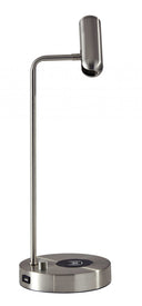 Desk Lamp With USB And Wireless Charging - Silver