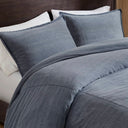 Mckenzie - 3 Piece King/California King Twill Washed Duvet Set - Blue