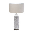 Lamp Base LED With Beige Shade - Gray