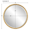 Taza - Round Mirror - Gold