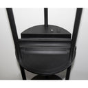 Wood Floor Lamp With Circular USB Charging Station Shelf - Black - HomeRoots - Floor Lamps - Elite Enclave Home