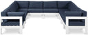 Nizuc - Outdoor Patio 10 Piece Modular Sectional With White Frame