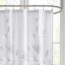Magnolia - Floral Printed Burnout Shower Curtain - Aqua - Madison Park - Shower Curtains - Elite Enclave Home