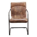 Ansel - Leather Arm Chair (Set of 2) - Grazed Brown - Moe's Home Collection - Chair Sets - Elite Enclave Home