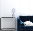 Luster Mirrored Glass Table Lamp With Night Light - White