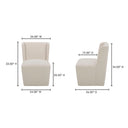 Cormac - Rolling Dining Chair - Cream - Moe's Home Collection - Side Chairs - Elite Enclave Home