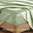 Satin - 4 Piece Twin Luxury Sheet Set - Sage