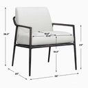 Thayer - Outdoor Upholstered Lounge Chair - Bronze / White