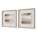 Between Lines - Abstract Painting (Set of 2) - Brown / White