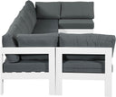 Nizuc - Outdoor Patio 7 Piece Modular Sectional With White Frame