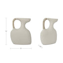 Vila - 13" Sculptural Vessel - Cream White - Moe's Home Collection - Vases & Jars - Elite Enclave Home