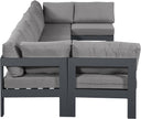 Nizuc - Outdoor Patio 7 Piece Modular Sectional With Gray Frame - Meridian Furniture - Stationary Sectionals- Elite Enclave Home