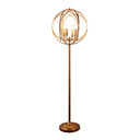 Four Light Floor Lamp With Modern Gold Geometric Globe Shade - Gold - HomeRoots - Floor Lamps - Elite Enclave Home