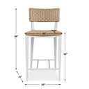 Calbas - Outdoor Counter Stool - White / Woodtone