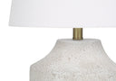 Concrete Urn Table Lamp With Empire Shade - Cream - HomeRoots - Table Lamps - Elite Enclave Home