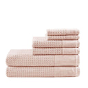 Spa - 6 Piece Jacquard Antimicrobial Towels Set - Pink - Madison Park - Towel Sets - Elite Enclave Home