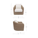 Bodhi - Outdoor Swivel Accent Chair - Natural - Moe's Home Collection - Swivel Chairs - Elite Enclave Home
