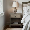 Victoria - One - Drawer Nightstand With Shelf - Reclaimed Gray - Madison Park Signature - Accent Nightstands - Elite Enclave Home