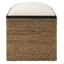Island - Square Straw Accent Stool