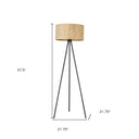 Tripod Floor Lamp With Shade - Matte Black - HomeRoots - Floor Lamps - Elite Enclave Home