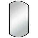 Shield - Shaped Iron Mirror - Black